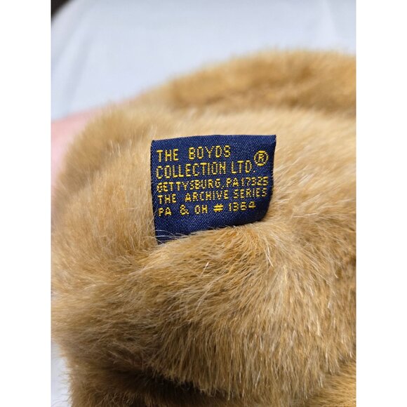 Boyds Bear B.J Bearricane Plush Bear with Green Candy Cane Scarf and Green Hat - Picture 14 of 15